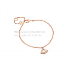 Bvlgari DIVAS Dream Armband aus durchbrochenem Roségold mit Anhänger aus Roségold, besetzt mit Pavé-Diamanten