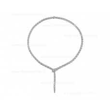 Bvlgari Serpenti Viper Slim Halskette aus 18 Karat Weißgold mit vollständig ausgefassten Diamanten Bvlgari Serpenti Viper Slim Halskette aus 18 Karat Weißgold mit vollständig ausgefassten Diamanten