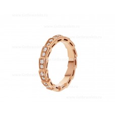 Bvlgari Serpenti Viper Ehering aus 18 Karat Roségold mit vollständig ausgefassten Diamanten Bvlgari Serpenti Viper Ehering aus 18 Karat Roségold mit vollständig ausgefassten Diamanten