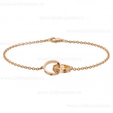 Cariter Love-Armband, Doppelring aus Roségold Cariter Love-Armband, Doppelring aus Roségold