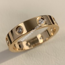 Cartier Love Ring Ring aus 18 Karat Roségold mit 8 Diamanten Cartier Love Ring Ring aus 18 Karat Roségold mit 8 Diamanten