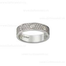 Cartier Love Ehering mit diamantbesetztem Weißgold Cartier Love Ehering mit diamantbesetztem Weißgold