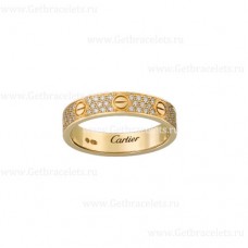 Cartier Love Ehering mit diamantbesetztem Gelbgold Cartier Love Ehering mit diamantbesetztem Gelbgold