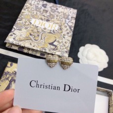 Herzförmige J??Adior-Ohrringe aus Messing mit Diamanten von Christian Dior, Damenschmuck