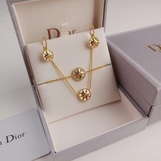 Christian Dior Rose Des Vents 18 Karat Gelbgold-Weiß MOP Lucy Star Anhänger Schmuckset Ohrring/Halskette/Armband