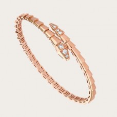 Bvlgari Serpenti Viper Armband aus 18 Karat Roségold, besetzt mit Halbdiamanten Bvlgari Serpenti Viper Armband aus 18 Karat Roségold, besetzt mit Halbdiamanten