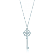 Tiffany Keys Knoten-Schlüsselanhänger-Kette, Halskette, Diamanten, Party