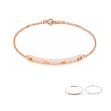 Tiffany Atlas Pierced Bar Armband mit Kristallen Roségold Neu