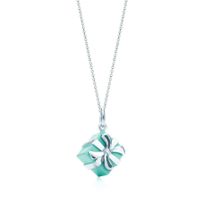  Tiffany Blue Box Charm Sterling Silber Kette Halskette Damen Schmuck