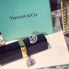 Tiffany Enchant 925 Silber Hohlherz-Ohrstecker mit Kristallen besetzt
