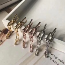 Ineinandergreifende Gliederohrringe von Tiffany Hardwear, Sterlingsilberschmuck, USA