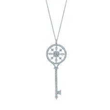 Tiffany Keys Halskette mit Kaleidoskop-Schlüsselanhänger aus Sterlingsilber und Diamanten, Verkauf in Malaysia für Damen