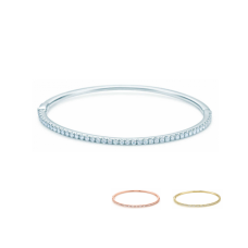 Tiffany Metro Scharnierarmreif aus Sterlingsilber mit Diamanten im Juweliergeschäft