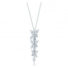 Tiffany Victoria Mixed Cluster Drop Anhänger Halskette Damenschmuck
