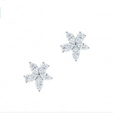 Tiffany Victoria Mixed Cluster Ohrringe 925 Silber Diamanten Schmuck