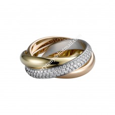 Trinity De Cartier Ring Weißgold/Gelbgold/Roségold mit Diamanten