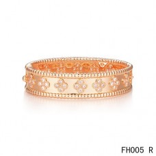 VAN CLEEF ARPELS PERLEE CLOVER ARMBANDRosa GOLDMITTELMODELL VAN CLEEF ARPELS PERLEE CLOVER ARMBANDRosa GOLDMITTELMODELL