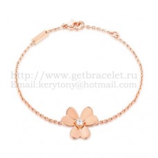 Van Cleef Arpels Flowers Frivole Armband 1 Blumen Roségold mit Diamant