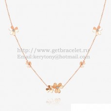 Van Cleef Arpels Frivole Halskette aus Roségold mit 9 runden Diamanten Van Cleef Arpels Frivole Halskette aus Roségold mit 9 runden Diamanten