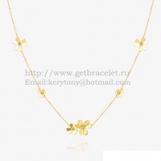 Van Cleef Arpels Frivole Halskette Gelbgold mit 9 runden Diamanten Van Cleef Arpels Frivole Halskette Gelbgold mit 9 runden Diamanten