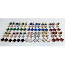 Van Cleef Arpels Magic Alhambra Ohrringe 3 Motive mit Diamanten Van Cleef Arpels Magic Alhambra Ohrringe 3 Motive mit Diamanten