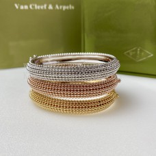 Van Cleef Arpels Perlee Pearls of Gold Armband 5 Reihen Gelbgold/Roségold/Weißgold Van Cleef Arpels Perlee Pearls of Gold Armband 5 Reihen Gelbgold/Roségold/Weißgold
