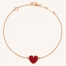 Van Cleef Arpels Sweet Alhambra Herz-Armband aus Roségold mit Karneol Van Cleef Arpels Sweet Alhambra Herz-Armband aus Roségold mit Karneol