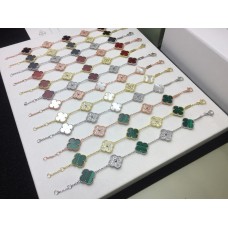 Van Cleef Arpels Alhambra Armband 5 Motive Perlmutt Diamant