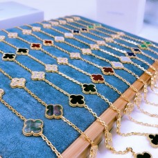 Van Cleef Arpels Alhambra lange Halskette 20 Motive Perlmutt mit Diamant Mehr Farbe Van Cleef Arpels Alhambra lange Halskette 20 Motive Perlmutt mit Diamant Mehr Farbe