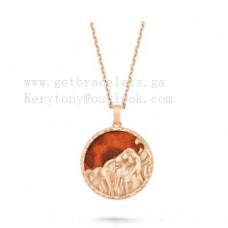 Van Cleef Arpels Zodiaque Lange Halskette Leonis Roségold-Jaspis