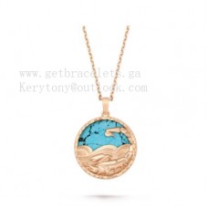 Van Cleef Arpels Zodiaque Lange Halskette Scorpii Roségold Türkis