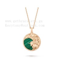 Van Cleef Arpels Zodiaque Long Necklace Virginis  Rose Gold Malachite