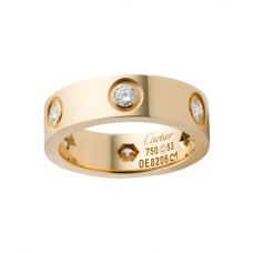 Cartier Love Ring aus Roségold, besetzt mit 6 Diamanten