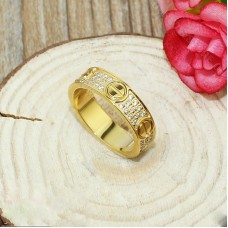 Cartier Love Ring aus 18 Karat Gelbgold mit gepflasterten Diamanten